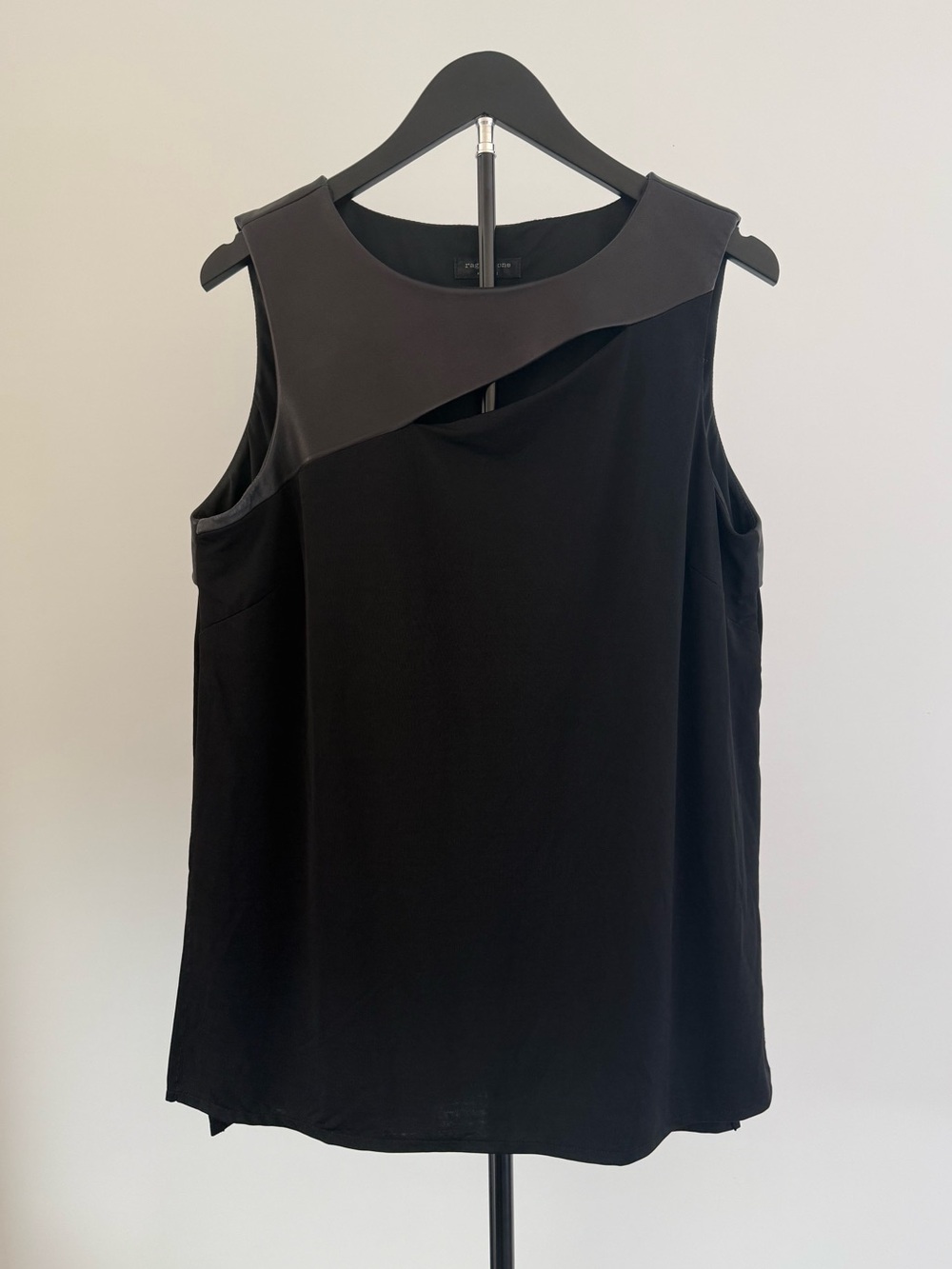 Rag & Bone Black Leather Top